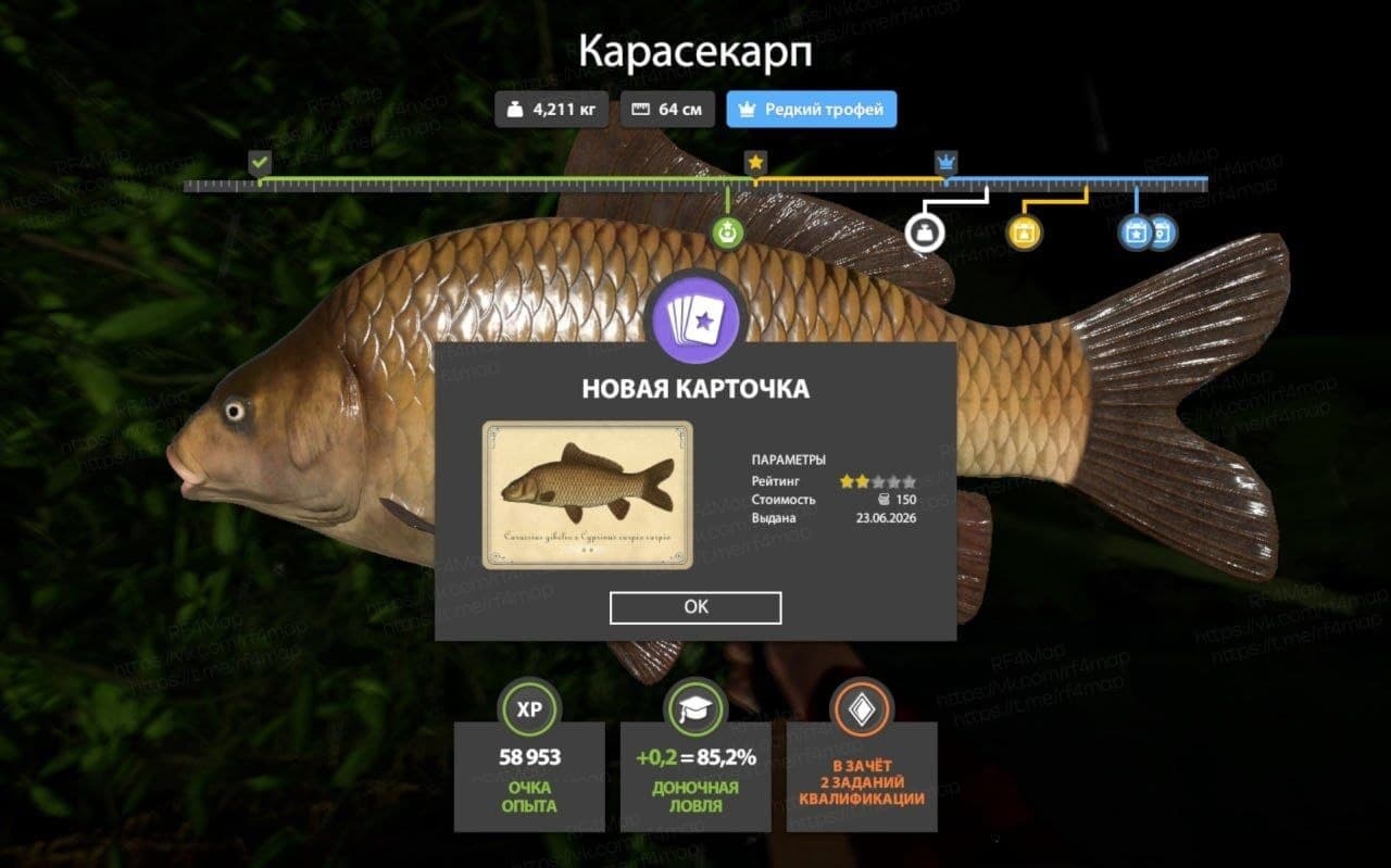оз. Медное: фарм, трофей