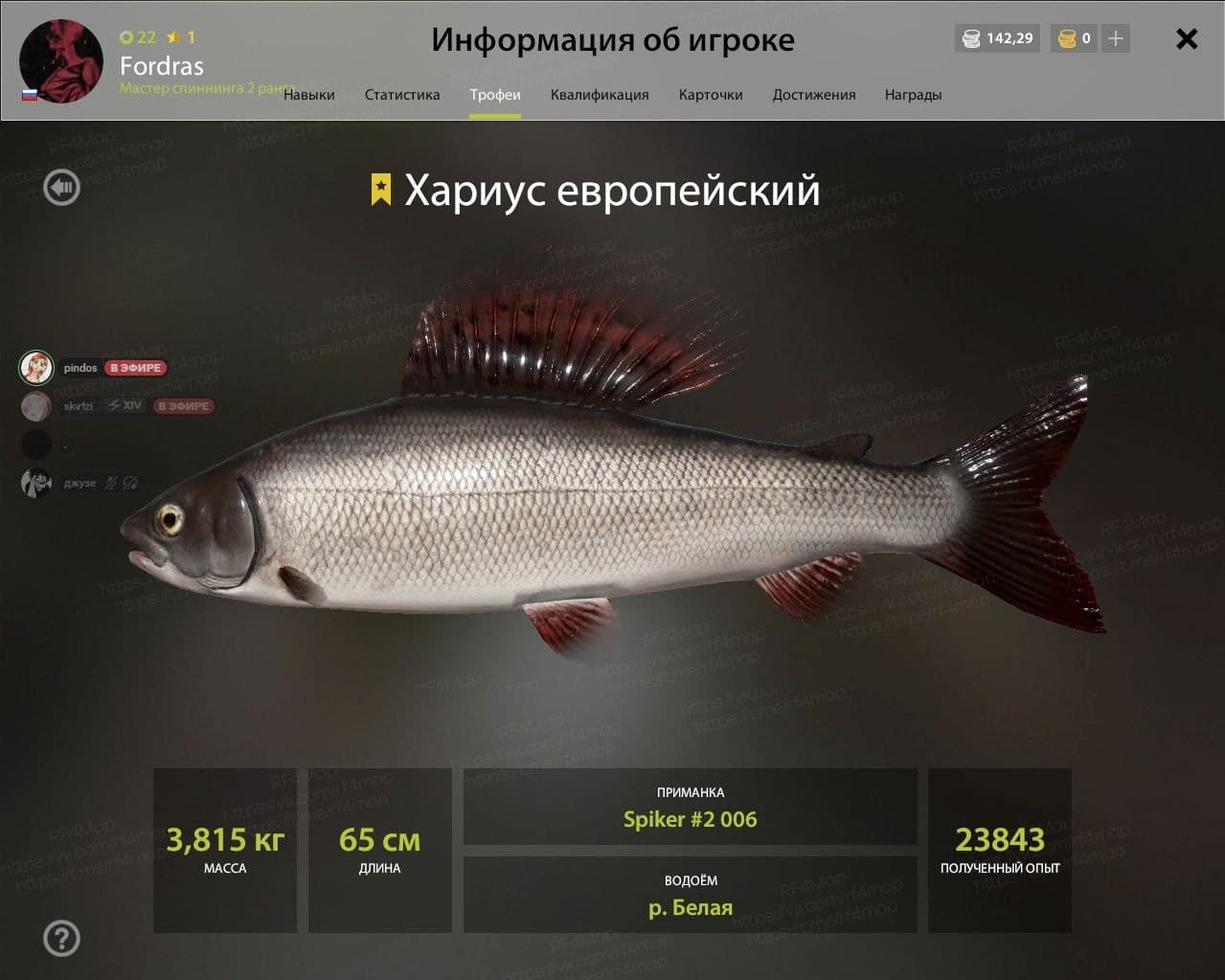 р. Белая: трофей