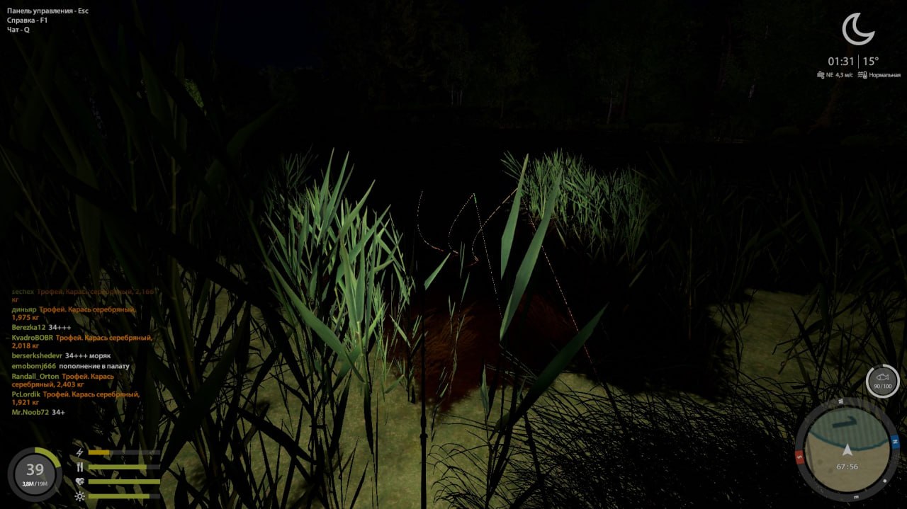 Улов (Разнорыбица, Карась серебряный, Линь Квольсдорфский, Плотва обыкновенная) на #фарм_rf4map в RF4