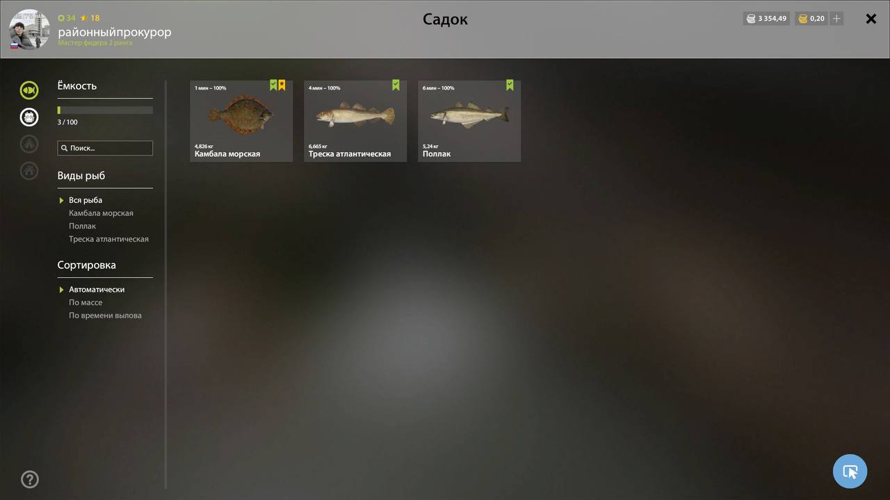 Улов (Камбала морская) на #трофей_rf4map в RF4