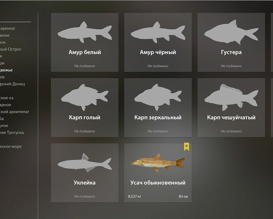 Улов (Усач обыкновенный) на #трофей_rf4map в RF4