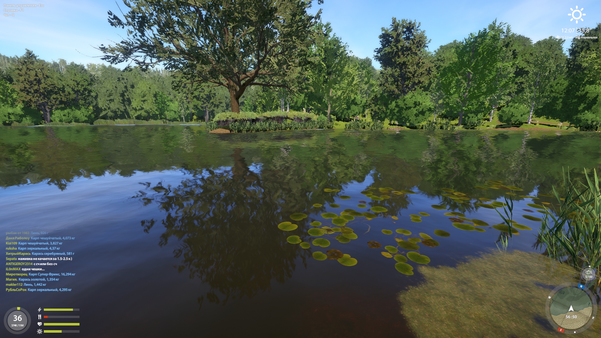 Улов (Карасекарп) на #трофей_rf4map в RF4