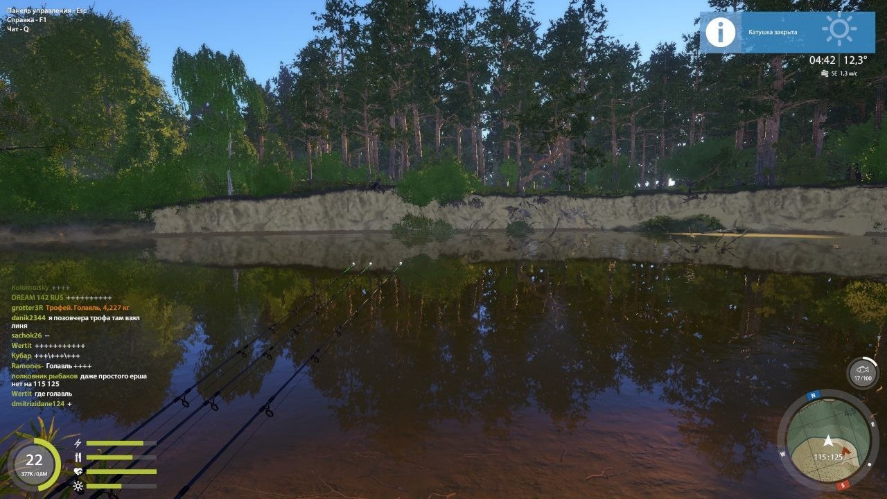 Улов (Ёрш-носарь) на #трофей_rf4map в RF4