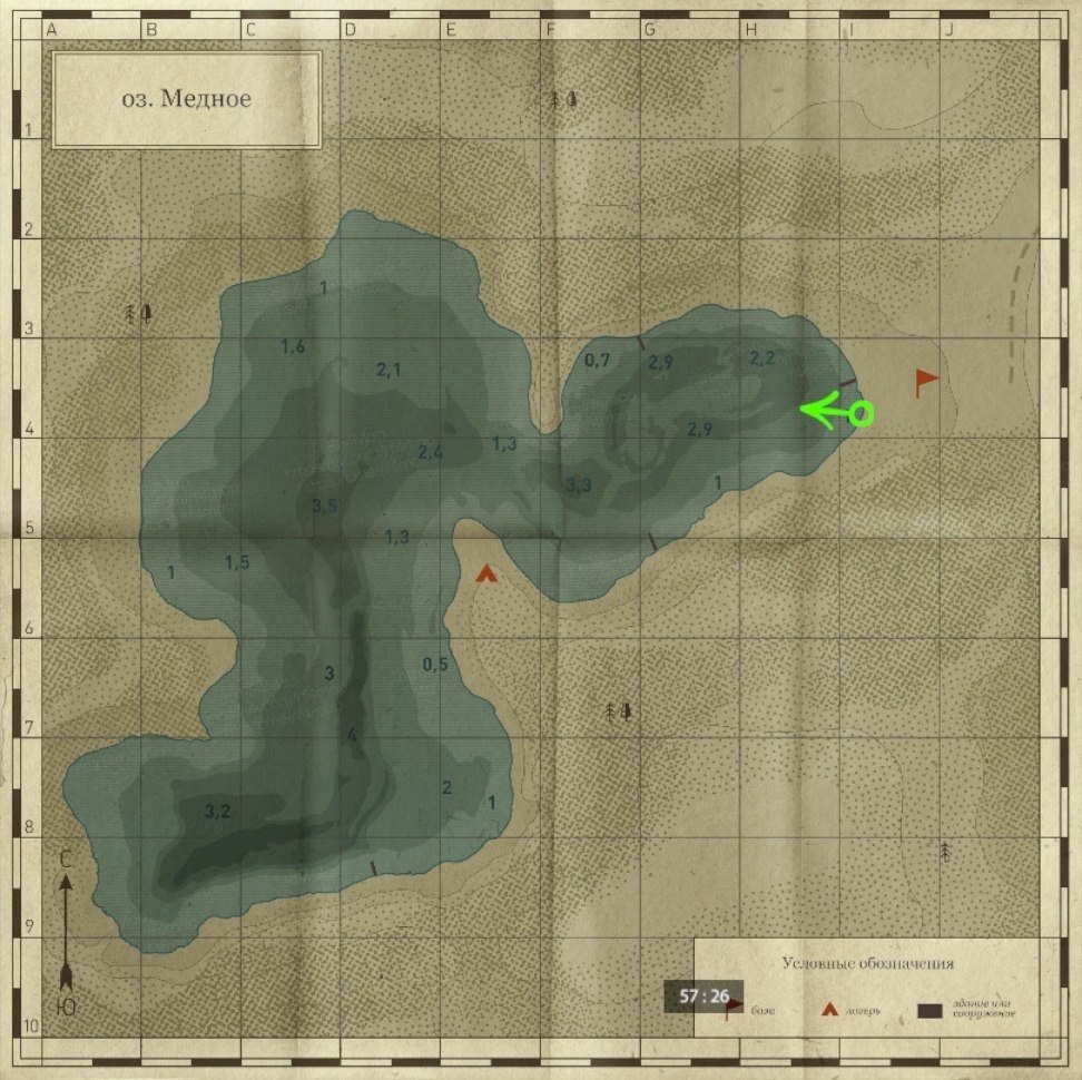 Улов (Карасекарп, Карась серебряный) на #трофей_rf4map в RF4