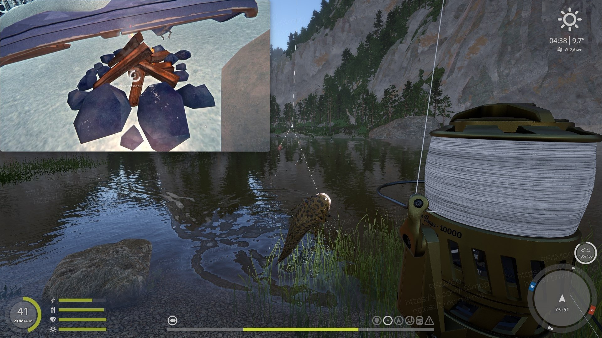 Улов (Налим) на #трофей_rf4map в RF4