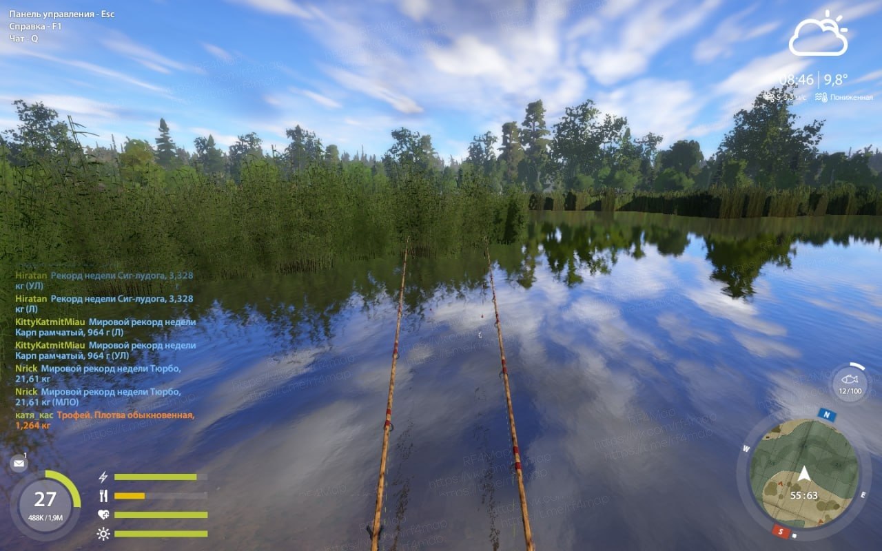 Улов (Амур чёрный) на #трофей_rf4map в RF4