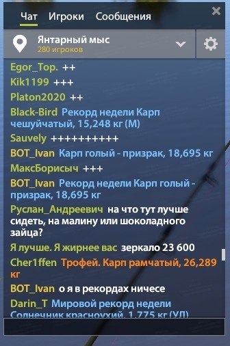 Улов (Карп голый - призрак) на фарм в RF4