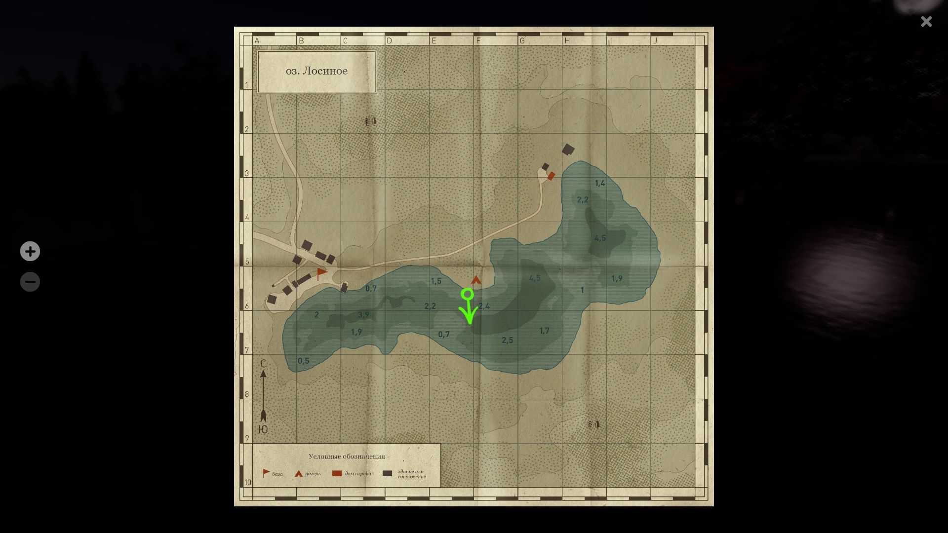 Скриншот точки клева на #уникальное_rf4map