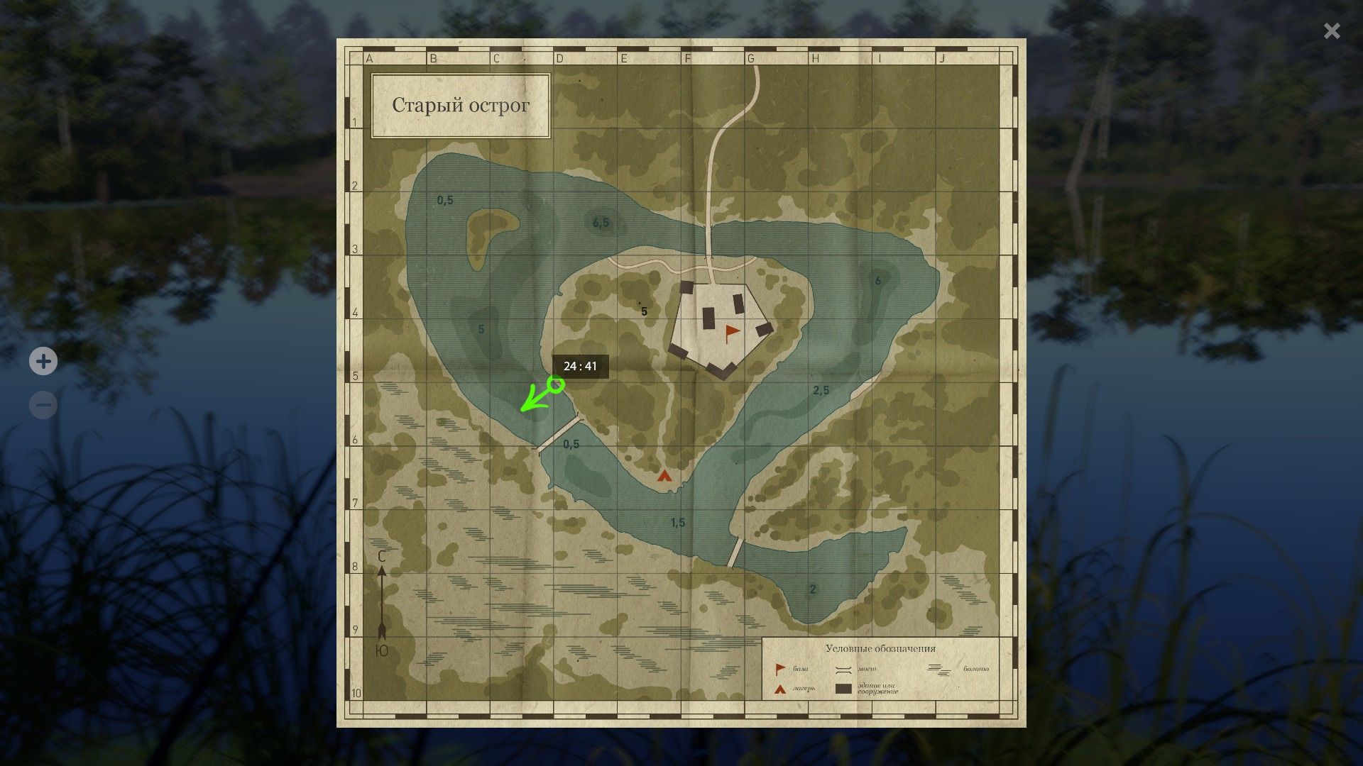 Скриншот точки клева на #острог_rf4map