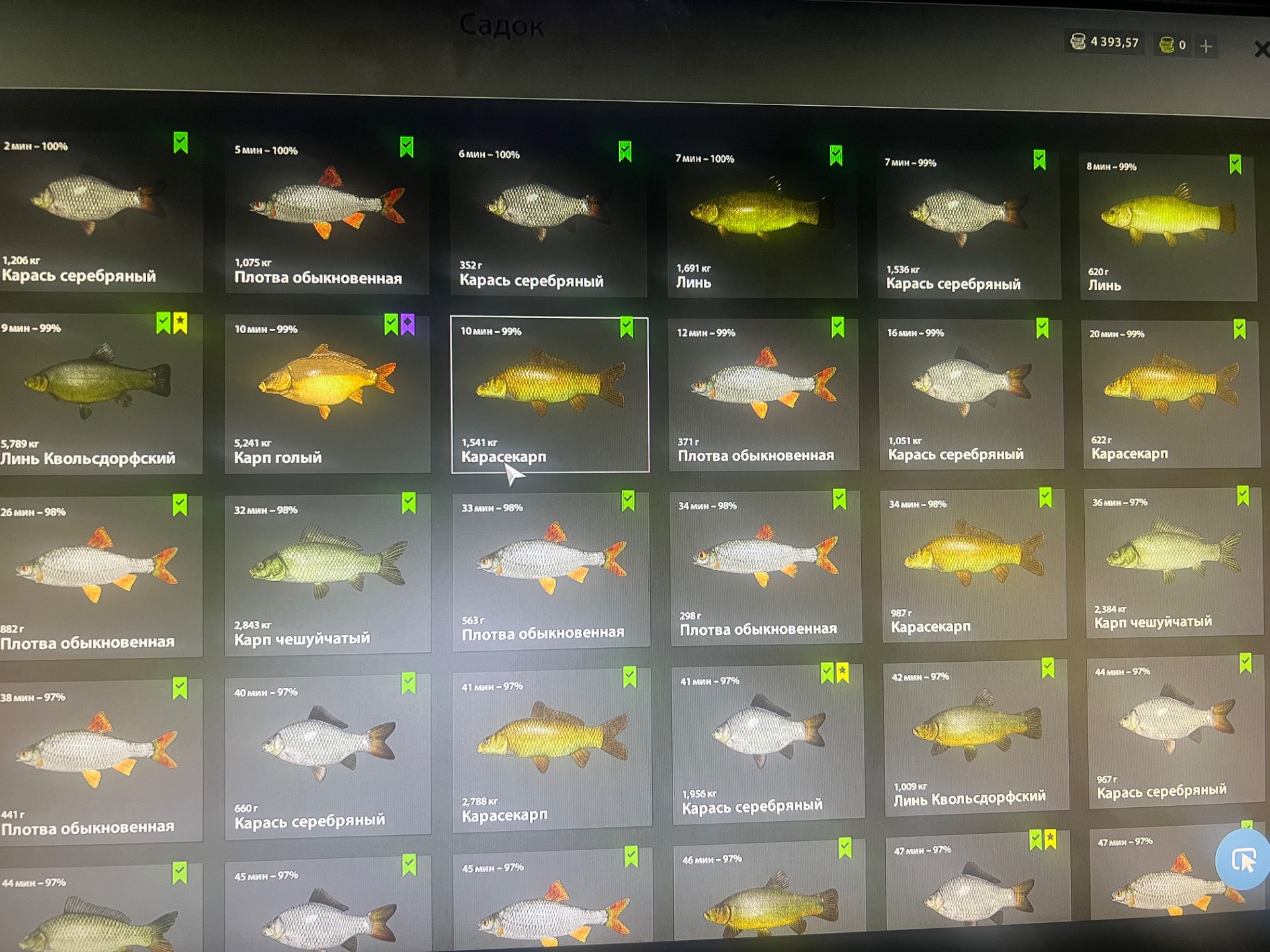 Скриншот точки клева на #трофей_rf4map