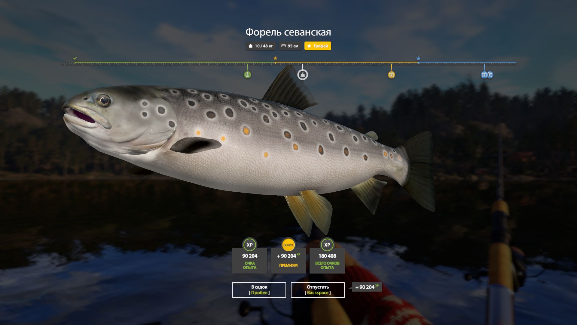 Скриншот точки клева на #трофей_rf4map