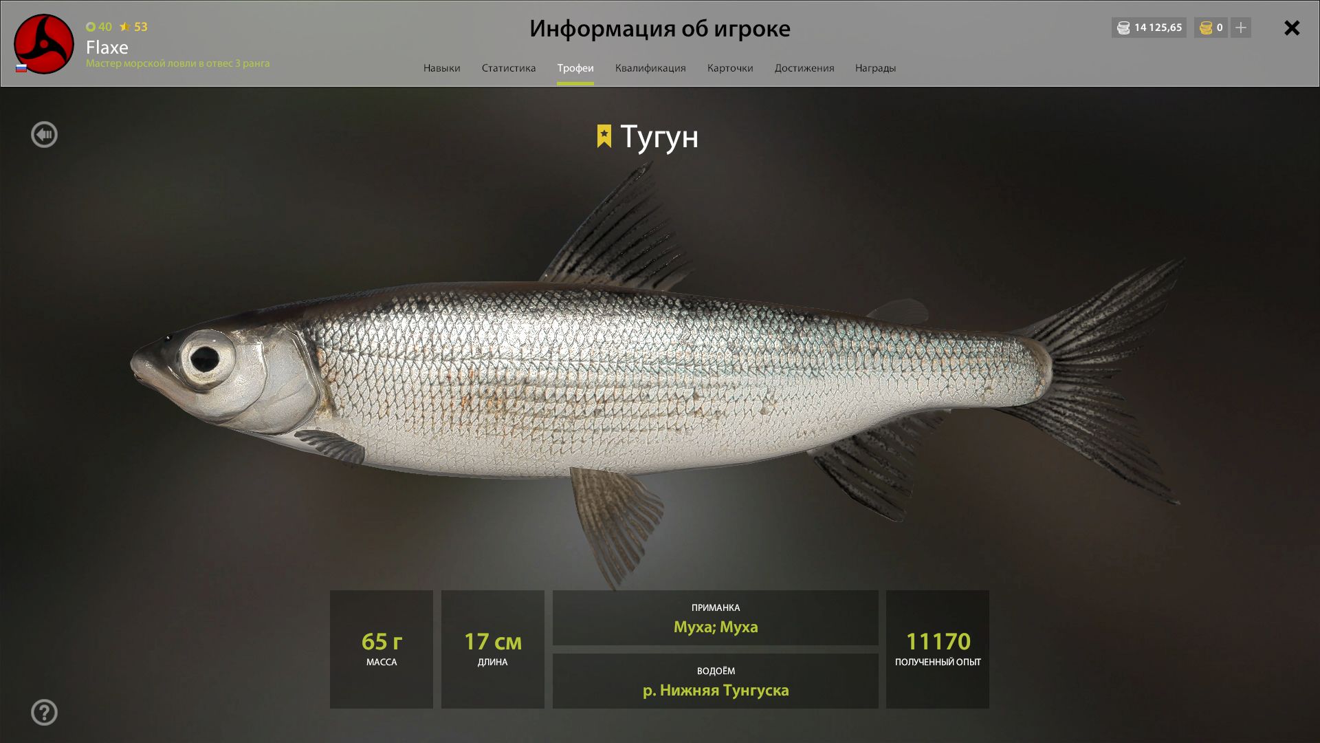 Скриншот точки клева на #трофей_rf4map