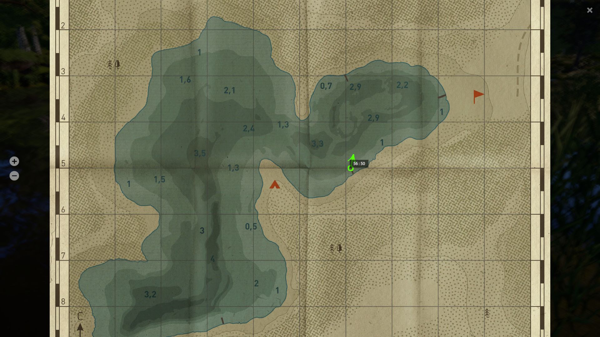 Скриншот точки клева на #трофей_rf4map