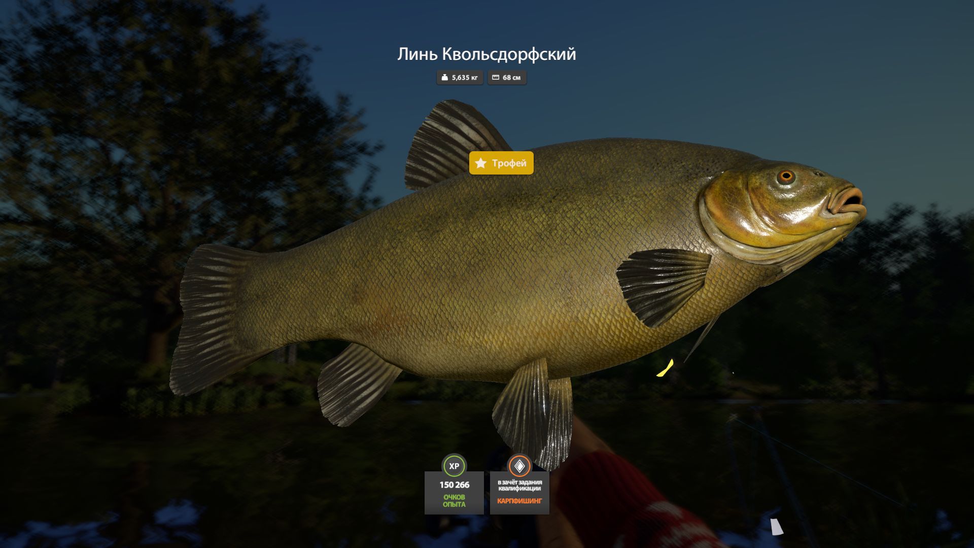 Скриншот точки клева на #трофей_rf4map