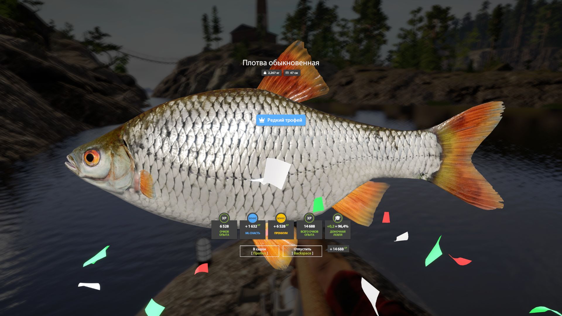 Скриншот точки клева на #трофей_rf4map