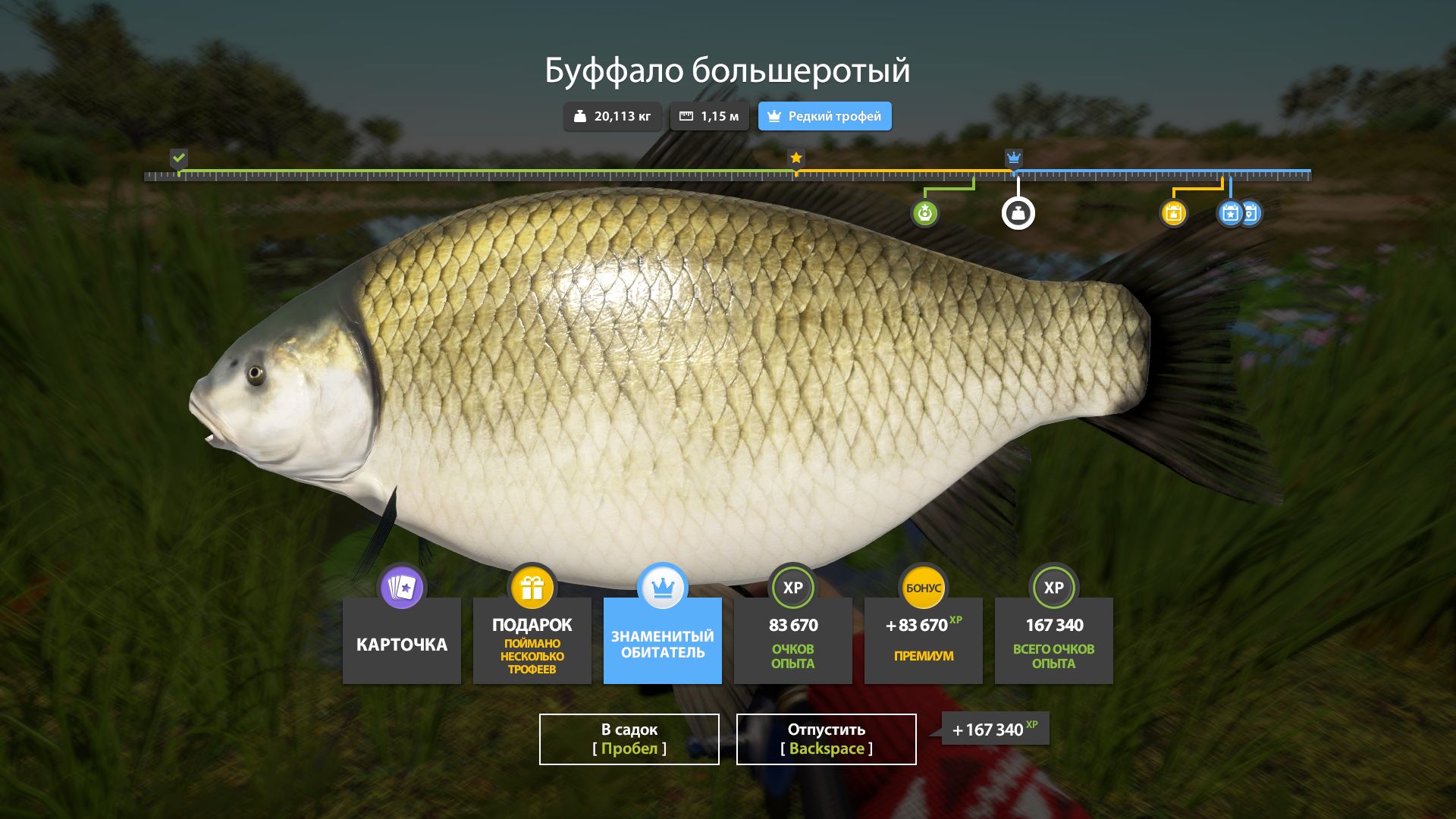 Скриншот точки клева на #трофей_rf4map