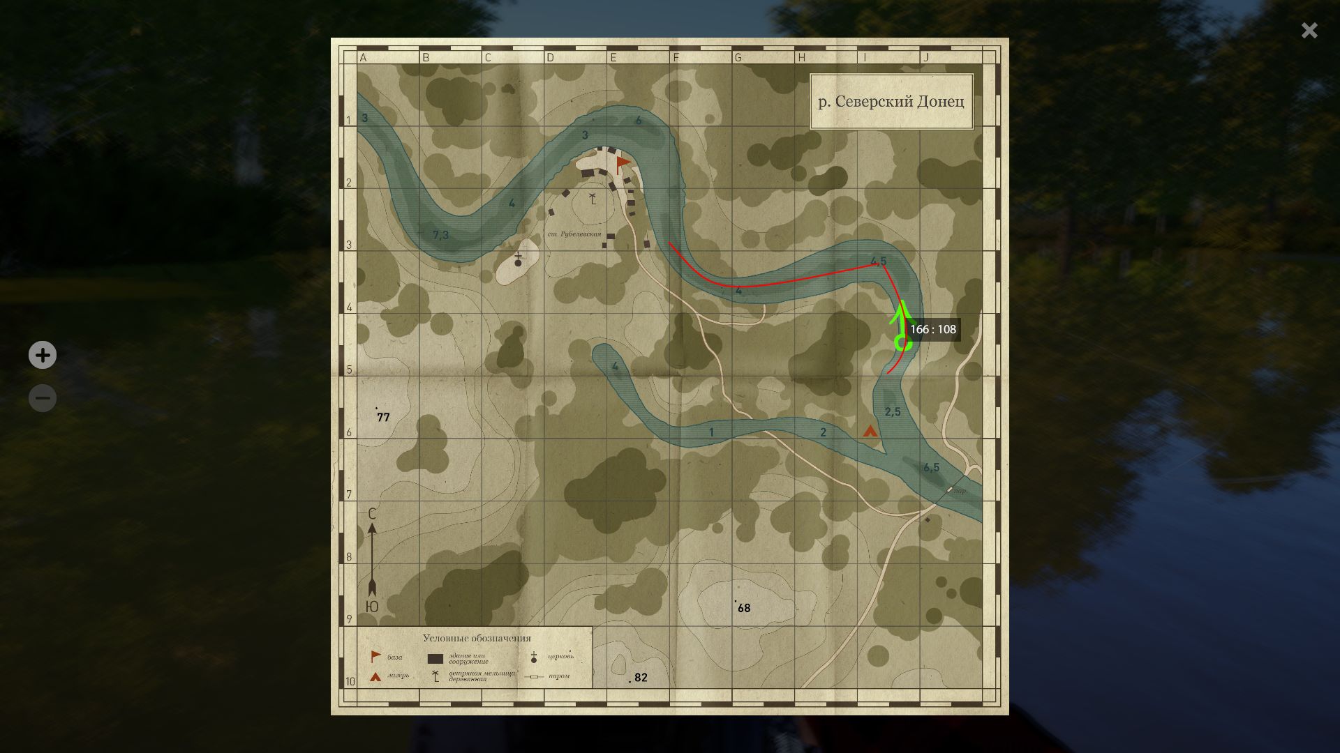 Скриншот точки клева на #задания_rf4map